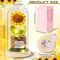 Sunflower Gifts for Women 9'' Crochet Sunflower Gifts for Her Wife Girlfriend Mom Light up Flower in Glass Dome Gift for Birhday